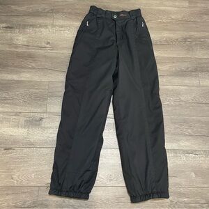 BOGNER Vintage Black Ski Insulated Pants Star Embroidered women sz 6 Hong Kong.